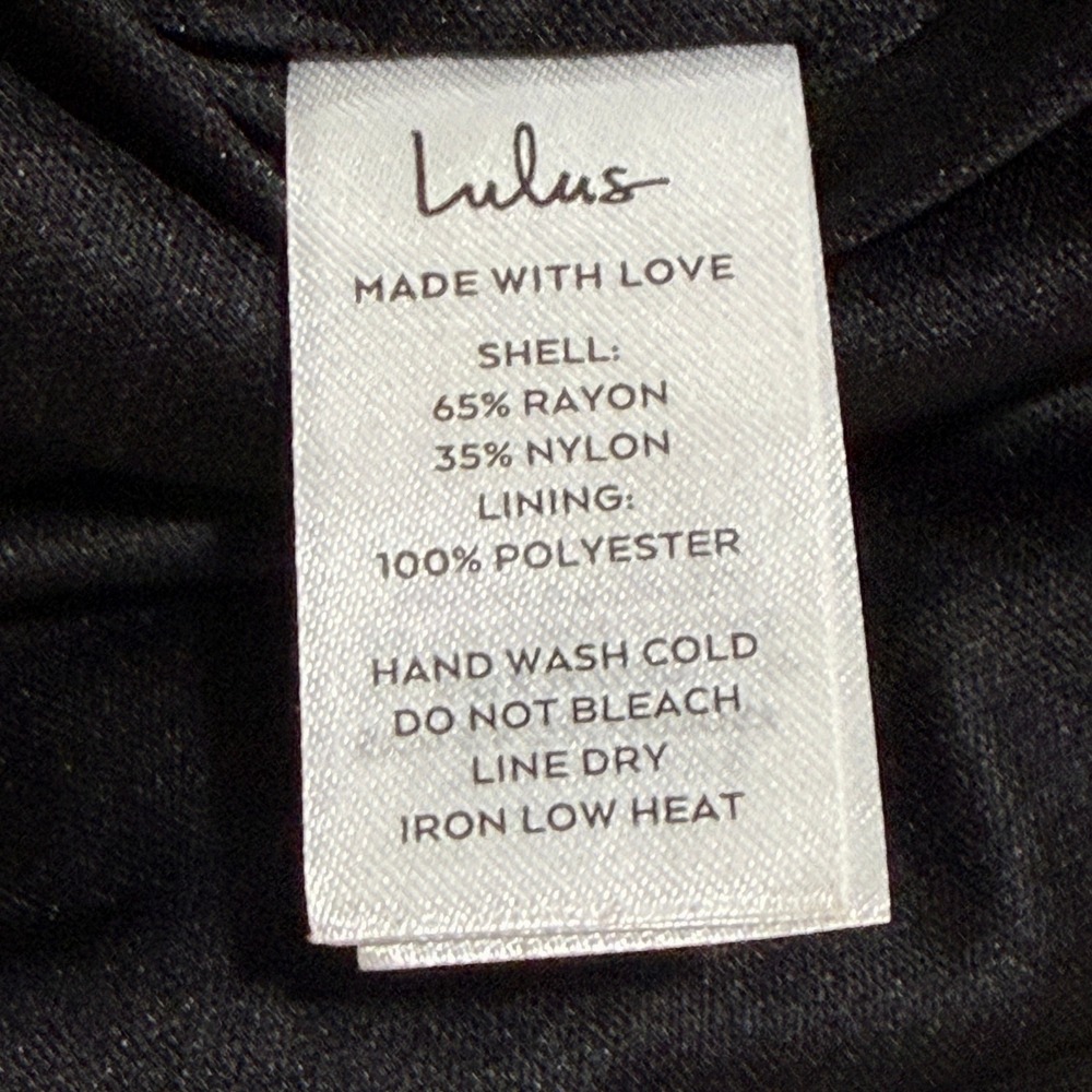 Lulus Maxi‎ Dress Womens Medium Black Floral Velvet Burnout Cowl Neck Gown - Picture 9 of 11
